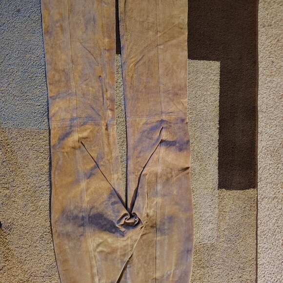 MAXIMA By Wilsons Size 2 Tan 100% Leather Women's Pants New (Unfinished Hem) - Picture 7 of 8